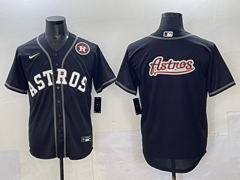 Men Houston Astros blank black 2025 Nike MLB Jersey 001